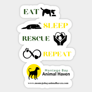 Eat, Sleep, Rescue, Repeat Sticker
